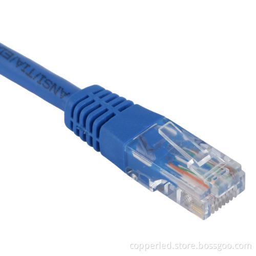 UTP Cat. 5e Patch Cord Plain Molded Blue Color